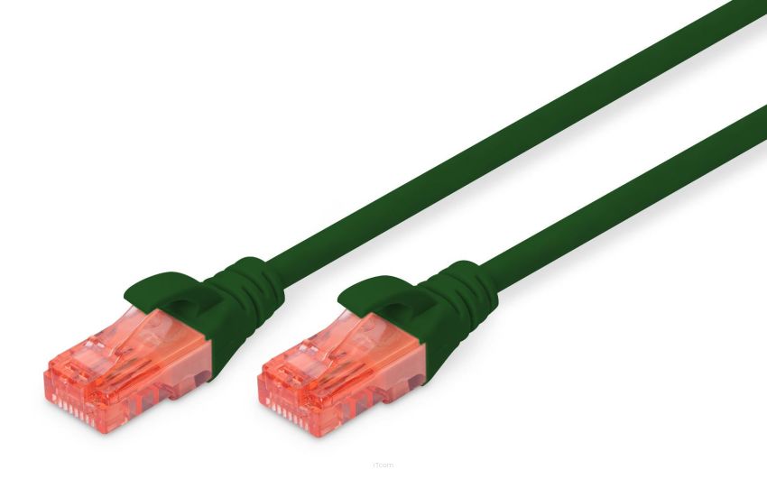 Patchcord DIGITUS UTP kat. 6 0,5m PVC zielony