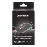 Mysz przewodowa Manhattan 7200dpi Gaming LED RGB USB - 8