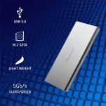 Obudowa/kieszeń Qoltec na dysk M.2 SSD | SATA | NGFF | USB 3.0 | Super speed 5Gb/s | 2TB | Srebrny - 2