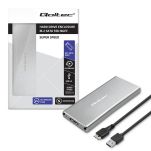 Obudowa/kieszeń Qoltec na dysk M.2 SSD | SATA | NGFF | USB 3.0 | Super speed 5Gb/s | 2TB | Srebrny - 6
