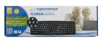 Klawiatura przewodowa Esperanza EK129 Florida z dużymi literami USB czarna - 4