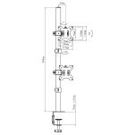 Uchwyt do monitora Maclean MC-966 max VESA 100x100, 13-27