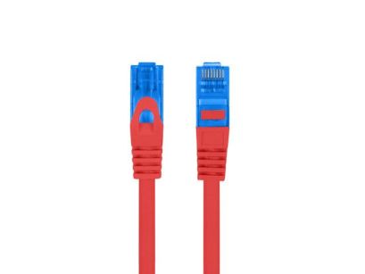 Patchcord Lanberg S/FTP kat.6A 1m LSZH CCA fluke passed czerwony