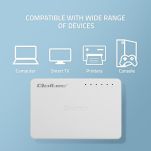 Switch niezarządzalny Qoltec przełącznik sieciowy 5 x port RJ45 | 100Mbps | Fast Ethernet | LAN - 4