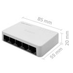 Switch niezarządzalny Qoltec przełącznik sieciowy 5 x port RJ45 | 100Mbps | Fast Ethernet | LAN - 8