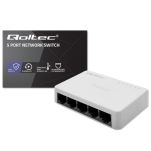 Switch niezarządzalny Qoltec przełącznik sieciowy 5 x port RJ45 | 100Mbps | Fast Ethernet | LAN - 10