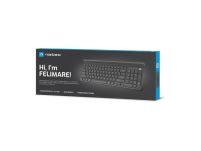 Klawiatura bezprzewodowa Natec Felimare US Bluetooth + 2.4GHz, slim uchwyt na telefon/tablet czarna - 3