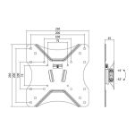 Uchwyt ścienny LogiLink do telewizora LCD/LED tilt 12°/+3° VESA 200x200, 23-42