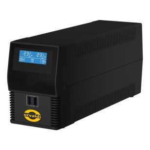 Zasilacz awaryjny UPS ORVALDI i650 LCD USB (4xIEC)  line-interactive