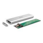 Obudowa na dysk LINDY M.2 SATA - USB-C 3.2 Gen2 srebrna - 3