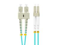 Patchcord światłowodowy Lanberg MM LC/UPC-SC/UPC DUPLEX 3.0MM OM3 50/125 LSZH 0.5m aqua - 4