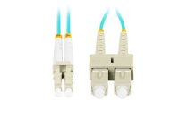 Patchcord światłowodowy Lanberg MM LC/UPC-SC/UPC DUPLEX 3.0MM OM3 50/125 LSZH 0.5m aqua - 3