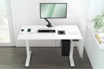 Ramię biurkowe pojedyńcze z zaciskiem DIGITUS 1xLCD z sprężyną gazową i zintegrawaną stacją dokującą max. 30