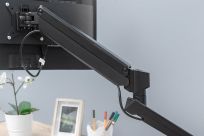 Ramię biurkowe pojedyńcze z zaciskiem DIGITUS 1xLCD z sprężyną gazową i zintegrawaną stacją dokującą max. 30