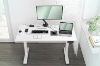 Ramię biurkowe pojedyńcze z zaciskiem DIGITUS 1xLCD z sprężyną gazową i zintegrawaną stacją dokującą max. 30