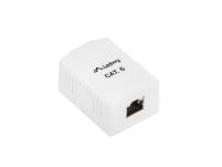 Gniazdo natynkowe Lanberg OS6-0001-W kat.6 ekranowane 1x RJ45 - 2