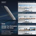 Stacja dokująca DIGITUS USB Typ C 12-portów 2x HDMI 1x DisplayPort 8K/30Hz PD 100W - 7