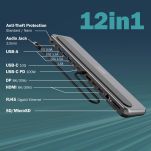 Stacja dokująca DIGITUS USB Typ C 12-portów 2x HDMI 1x DisplayPort 8K/30Hz PD 100W - 3