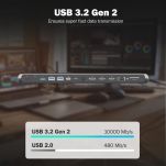 Stacja dokująca DIGITUS USB Typ C 12-portów 2x HDMI 1x DisplayPort 8K/30Hz PD 100W - 5