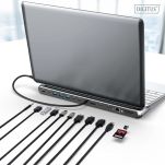 Stacja dokująca DIGITUS USB Typ C 12-portów 2x HDMI 1x DisplayPort 8K/30Hz PD 100W - 4