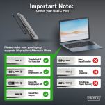 Stacja dokująca DIGITUS USB Typ C 12-portów 2x HDMI 1x DisplayPort 8K/30Hz PD 100W - 8