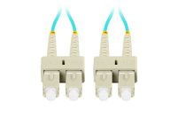 Patchcord światłowodowy Lanberg MM SC/UPC-SC/UPC DUPLEX 3.0mm OM3 50/125 LSZH 5m aqua - 3