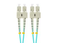 Patchcord światłowodowy Lanberg MM SC/UPC-SC/UPC DUPLEX 3.0mm OM3 50/125 LSZH 5m aqua - 4