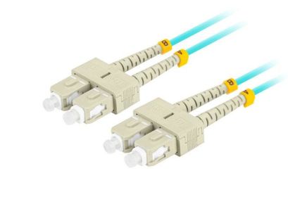 Patchcord światłowodowy Lanberg MM SC/UPC-SC/UPC DUPLEX 3.0mm OM3 50/125 LSZH 5m aqua