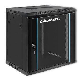 Szafa RACK Qoltec 19" | 12U | 450x600x635 | Czarna | Wisząca