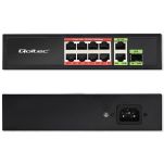 Switch niezarządzalny Qoltec przełącznik sieciowy FAST Ethernet 8x RJ45 PoE 2x RJ45 Uplink 1x SFP | 120W | 1000 Mb/s - 7