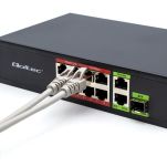Switch niezarządzalny Qoltec przełącznik sieciowy FAST Ethernet 8x RJ45 PoE 2x RJ45 Uplink 1x SFP | 120W | 1000 Mb/s - 4
