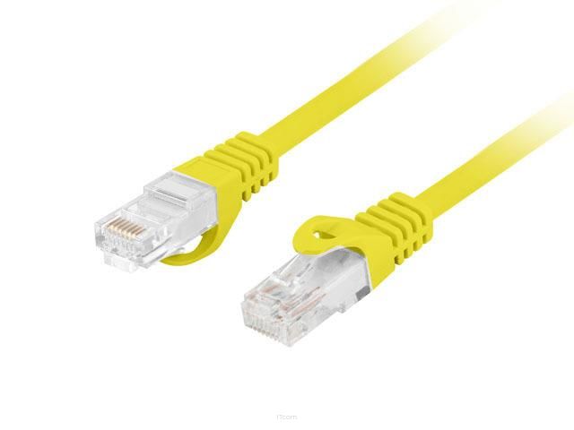 Patchcord Lanberg UTP kat.6 0,25m LSZH CU fluke passed żółty