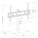 Stojak do TV uniwersalny Maclean, na szafkę RTV, podstawka, max. 40kg, max. VESA 600x400, dla TV 32-75
