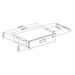 Szuflada ergonomiczna podbiurkowa na kluczyk Maclean MC-461 organizer czarna max 5kg - 11