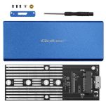 Obudowa/kieszeń Qoltec na dysk M.2 SSD | SATA | NGFF | USB 3.0 | Super speed 5Gb/s | 2TB | Niebieski - 9