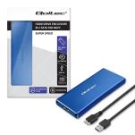 Obudowa/kieszeń Qoltec na dysk M.2 SSD | SATA | NGFF | USB 3.0 | Super speed 5Gb/s | 2TB | Niebieski - 6