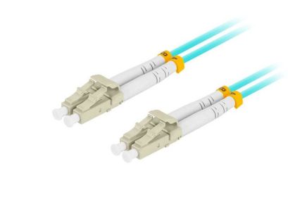 Patchcord światłowodowy Lanberg MM LC/UPC-LC/UPC DUPLEX 3.0mm OM3 50/125 LSZH 5m aqua