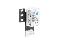 Termostat zamykający Lanberg 10A do szaf z uchem montażowym Rack i kostką elektryczną szary - 2