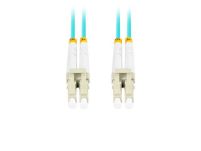 Patchcord światłowodowy Lanberg MM LC/UPC-LC/UPC DUPLEX 3.0MM OM3 50/125 LSZH 0.5m aqua - 2