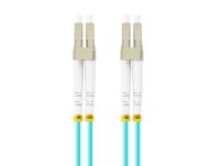 Patchcord światłowodowy Lanberg MM LC/UPC-LC/UPC DUPLEX 3.0MM OM3 50/125 LSZH 0.5m aqua - 4