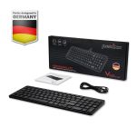 Klawiatura przewodowa Perixx PERIBOARD-215 scissor, ultra-flat, czarna, 4x HUB (2x USB-A, 2x USB-C) - 8