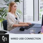 Klawiatura przewodowa Perixx PERIBOARD-215 scissor, ultra-flat, czarna, 4x HUB (2x USB-A, 2x USB-C) - 6