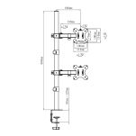 Uchwyt do monitora Maclean MC-967, max VESA 100x100, 13-27
