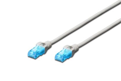 Patchcord DIGITUS UTP kat. 5e 15m PVC szary