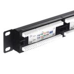Patch panel 19'' Netrack 1U, 24-porty kat. 5e UTP, z półką - 4