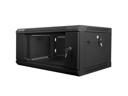 Szafa instalacyjna Rack wisząca 19" 4U 600x450 czarna Lanberg (flat pack)