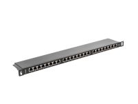 Patch panel Lanberg PPS6-0024-B 24 port 0.5U kat.6 ekranowany czarny - 4