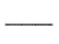 Patch panel Lanberg PPS6-0024-B 24 port 0.5U kat.6 ekranowany czarny - 2