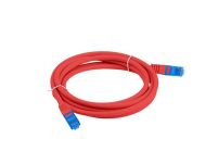 Patchcord Lanberg S/FTP kat.6A 3m LSZH CCA fluke passed czerwony - 3