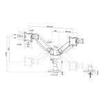 Uchwyt biurkowy na dwa monitory Neomounts DS65S-950BL2 24